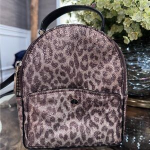 kate spade Metallic Leopard Mini Backpack in Rose